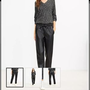 LOFT pull on faux leather pants
